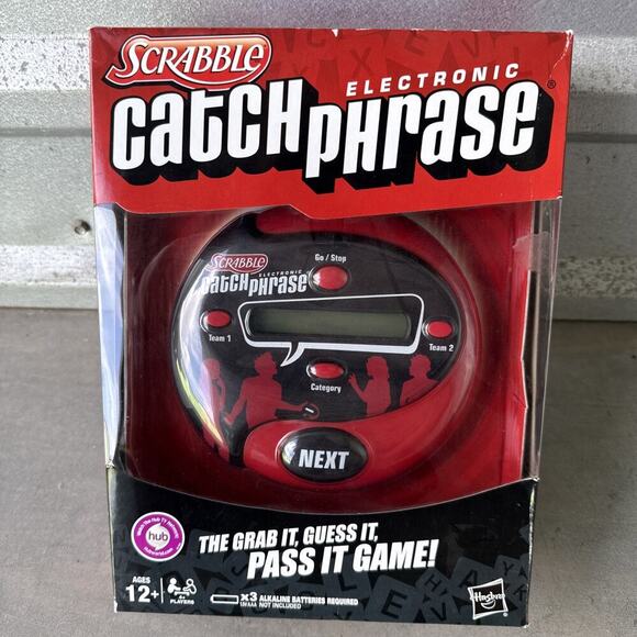 Hasbro Scrabble Electronic Catch Phrase Handheld Electronic Game - Picture 1 of 5